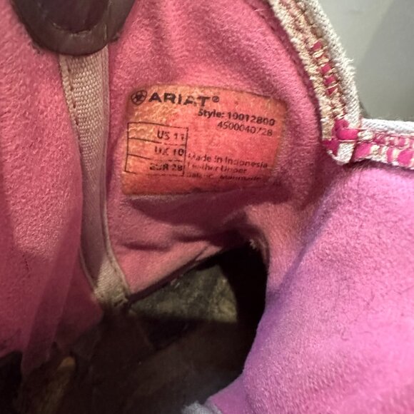 ARIAT FATBABY THUNDERBIRD GIRLS COWBOY BOOTS (Size 11) - Picture 6 of 6